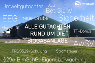 Uebersicht der OmniCert-Leistungen fuer Biogasanlagen