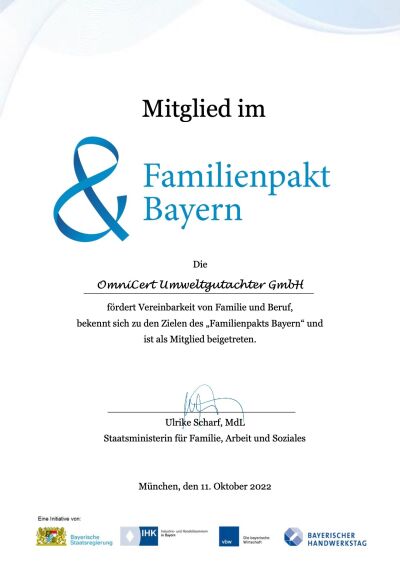 OmniCert ist Mitglied im Familienpakt Bayern.
